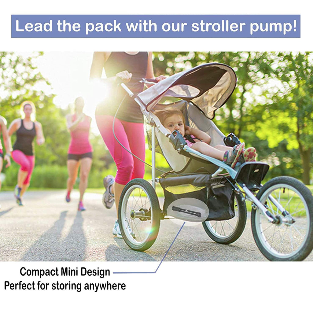 air pump for jogging stroller Baby Stroller Tire Air Pump Fits All Stroller Tires – Buggybop
