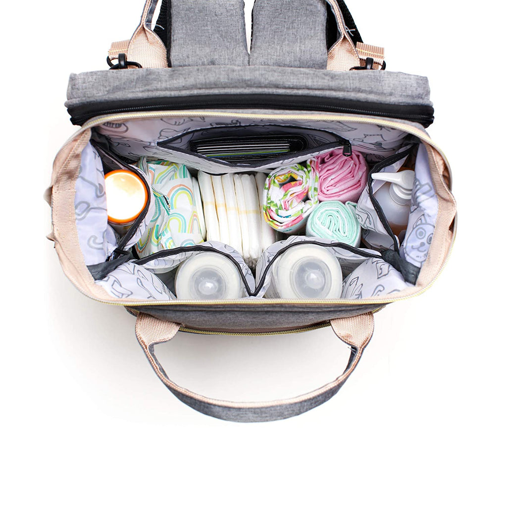 Mochila Pañalera 20L Impermeable Con Bolsillos Incluye